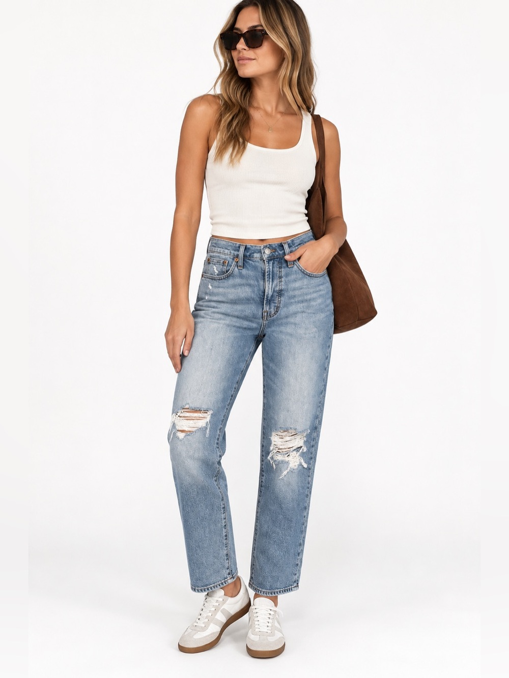 Madewell Perfect Vintage Jean Size 26 Light Wash Distressed 90s Denim